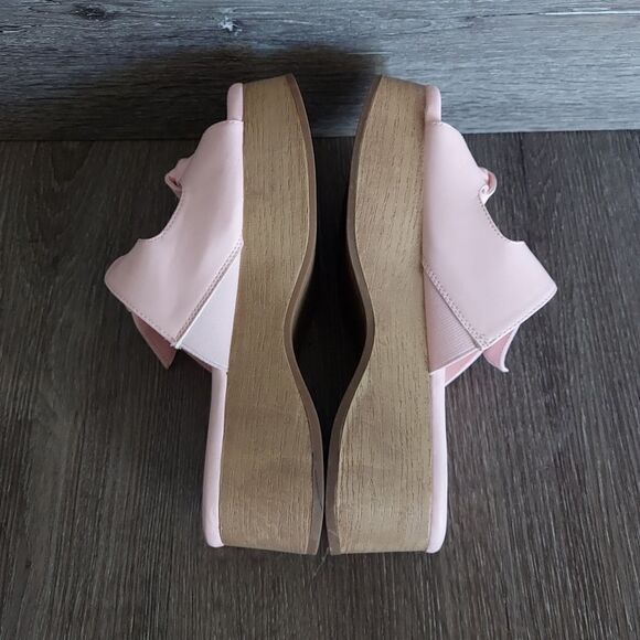 Sam & Libby Women's Indie Double Bow Platform Sandal Pink Size 7 - Picture 7 of 9